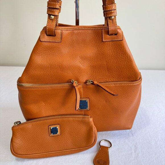 DOONEY & BOURKE British Tan Convertible Shopper Pocket Tote with Bonuses - Picture 1 of 16